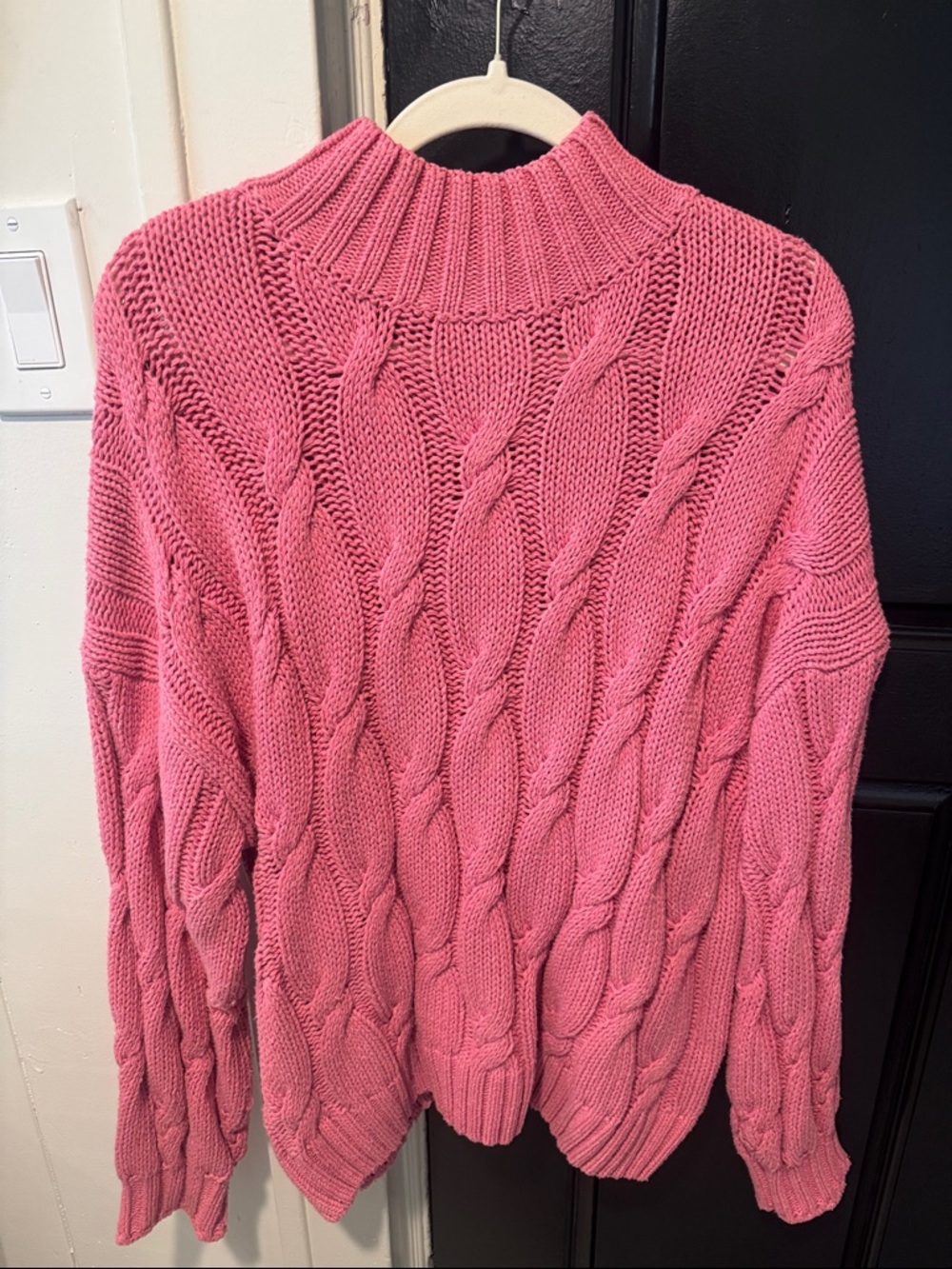 Princess Polly Pink Cable Knit Turtleneck Sweater
